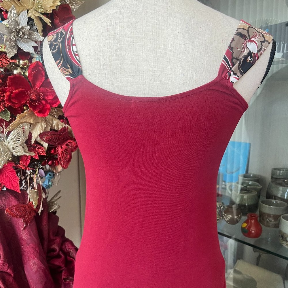 Nwot-Burgundy Printed Front And Solid Back - image 5